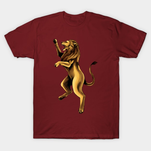 Golden Lion T-Shirt by AniaArtNL